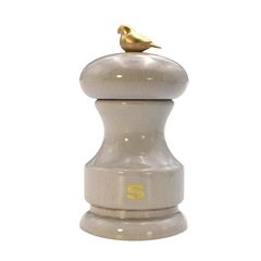 Мельница для соли 11 см, бук лакированный, цвет белый, серия Bird, Bisetti