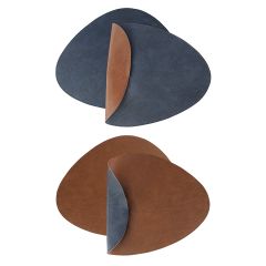 Набор из 4-х двухсторонних сервировочных салфеток Drop, 33х41 см, синий/коричневый, Liberty Jones