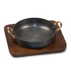 Сковорода алюминиевая с анодированным покрытием на деревянной подставке, 750 мл, P.L. Proff Cuisine