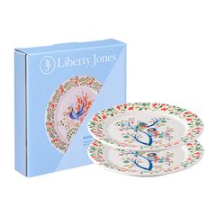 Набор тарелок Love Birds из коллекции Birds of Paradise в подарочной упаковке, d 18 см, 2 шт., Liberty Jones