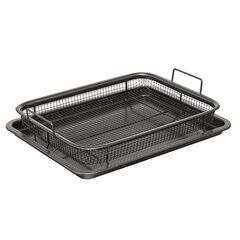 Противень для запекания с решеткой-гриль Roast Masters, 25х33 см, черный, Liberty Jones