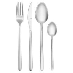 Набор столовых приборов Pure, серебристые матовые, 16 пред., Liberty Jones