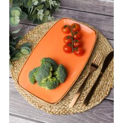 Тарелка прямоугольная 31*18 см, Seasons Оранжевый, Porland