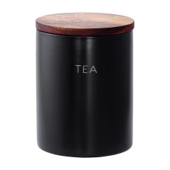 Банка керамическая для хранения чая, 650 мл, черная, Smart Solutions