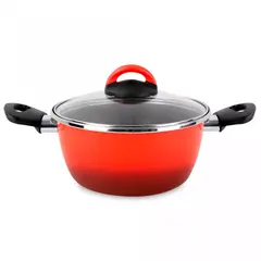 Кастрюля низкая с крышкой, 24 см, 4.4 л, сталь, стеклоэмаль, серия Sfumatto, VITRINOR