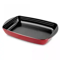 Форма для запекания прямоугольная BOR Rect red, 35 х 22 х 5 см, 2.6 л, борсиликатное стекло, VITRINOR