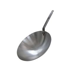 Сковорода Вок для индукции, d=35,5 см, h=9 см, белая сталь, серия White steel Сarbone plus, De Buyer