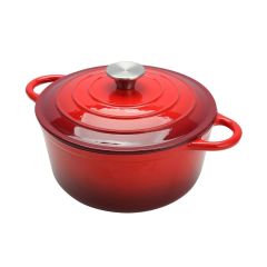 Кастрюля с крышкой, d=28 см, эмалированный чугун, P.L. Proff Cuisine