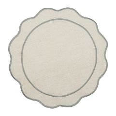 Салфетка под приборы Anemone из коллекции Trendy Ruffles, ?38 см, серый, Tkano