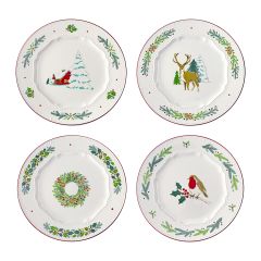 Набор из четырех тарелок Nordic winter из коллекции New Year Essential, ?23 см, Tkano