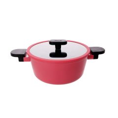 Кастрюля со стеклянной крышкой для индукционных плит Ortus Magenta 2,3 л, 20 см, Neoflam