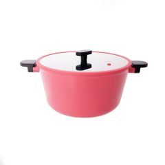 Кастрюля со стеклянной крышкой для индукционных плит Ortus Magenta 7 л, 28 см, Neoflam