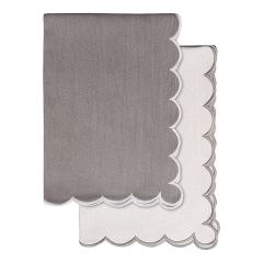 Набор кухонных полотенец с контрастным кантом серого цвета из коллекции Trendy Ruffles, 50х70 см, Tkano