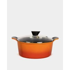 Кастрюля со стеклянной крышкой для индукционных плит Orange, 24 см, 4.6 л, Neoflam