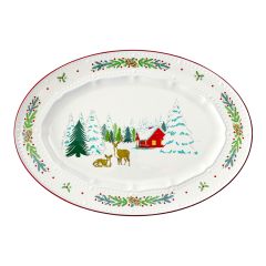 Блюдо сервировочное Nordic winter из коллекции New Year Essential, 34,6х24 см, Tkano