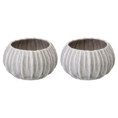 Набор из 2 салатников Actinia серого цвета из коллекции Sea treasures, 640 мл, Tkano