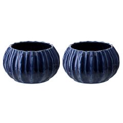 Набор из 2 салатников Actinia синего цвета из коллекции Sea treasures, 640 мл, Tkano