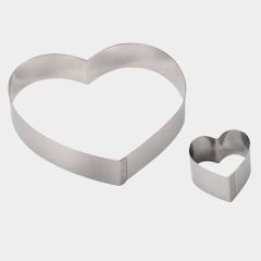 Форма кондитерская "Сердце", d=20 см, h=4 см, нержавеющая сталь, De Buyer