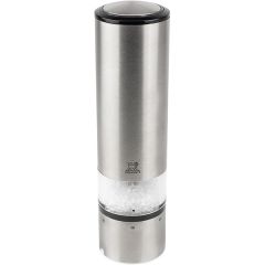 Мельница для соли электрическая на батарейках 20 см, акрил, нержавеющая сталь, ELIS SENSE PEUGEOT, Франция