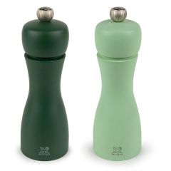 Набор из 2-х мельниц для специй 15 см, бук, цвет изумрудный/салатовый, TAHITI PEUGEOT, Франция