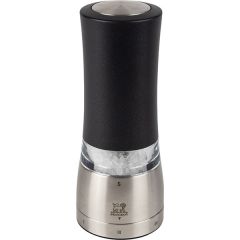 Мельница для соли электрическая 16 см, нержавеющая сталь, цвет черный, DAMAN PEUGEOT, Франция