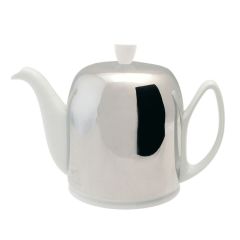 Чайник заварочный с ситечком на 6 чашек, SALAM White, нержавеющая сталь, фарфор, Guy Degrenne