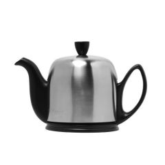 Чайник заварочный с ситечком на 6 чашек, SALAM Mat Black, нержавеющая сталь, фарфор, Guy Degrenne