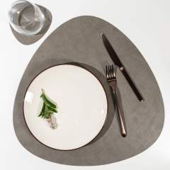 Подстановочная салфетка треугольник 41х41 см, цвет светло-серый, VERO