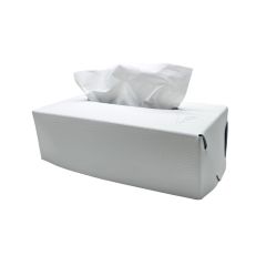 Салфетница из кожи, цвет белый, 23х12х7см, VERO