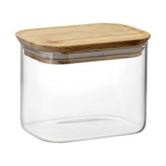 Банка для хранения прямоугольная Glass Acacia, 600 мл, Smart Solutions