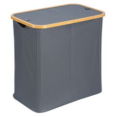 Корзина для белья с двумя отделениями Neat Twin, 53,5х33х53 см, серая, Smart Solutions