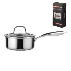 Сотейник с крышкой 1.4 л, 16/13,5*7,5 см, серия New Kitchen, трехслойная сталь, P.L. Proff Cuisine