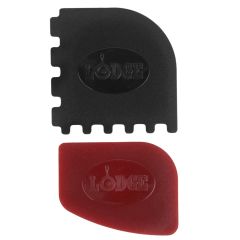 Набор из 2-ух скребков для сковороды, размер: 20,6 х 11,8 см, материал: пластик, цвет: черный, красный, SCRAPERCOMBO, LODGE, США