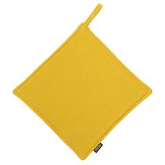 Прихватка из стираного льна горчичного цвета из коллекции Essential, 22х22 см, Tkano