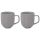 Набор из двух кружек темно-серого цвета из коллекции Edge, 400 мл, Tkano