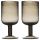 Набор бокалов для вина Flowi, 410 мл, серые, 2 шт., Liberty Jones