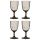 Набор бокалов для вина Hollow, 430 мл, серо-коричневый, 4 шт., Liberty Jones