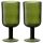 Набор бокалов для вина Flowi, 410 мл, темно-зеленые, 2 шт., Liberty Jones
