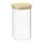 Банка для хранения квадратная Glass Bamboo, 1,4 л, Smart Solutions