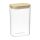 Банка для хранения прямоугольная Glass Bamboo, 1,3 л, Smart Solutions