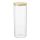 Банка для хранения квадратная Glass Bamboo, 2,2 л, Smart Solutions
