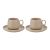 Набор из двух чашек с блюдцами бежевого цвета из коллекции Essential, 120 мл, Tkano