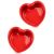Набор из 2-х форм для запекания "Сердце" Heart, 13,4 х 13,2 см, красный, Peugeot
