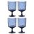Набор бокалов для вина Arctic, 280 мл, синий, 4 шт., Liberty Jones