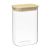 Банка для хранения прямоугольная Glass Bamboo, 1,3 л, Smart Solutions