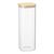Банка для хранения квадратная Glass Bamboo, 2,2 л, Smart Solutions