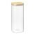 Банка для хранения квадратная Glass Bamboo, 1,9 л, Smart Solutions