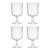 Набор бокалов из акрила Arctic для вина, 280 мл, прозрачный, 4 шт., Liberty Jones