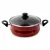 Кастрюля низкая с крышкой, 26 см, 4.5 л, сталь, стеклоэмаль, серия Authentique Burgundy, VITRINOR