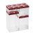Набор из 4-х контейнеров квадратных 100/500/1000/1500 мл, цвет красный, серия Brickstore, OMADA